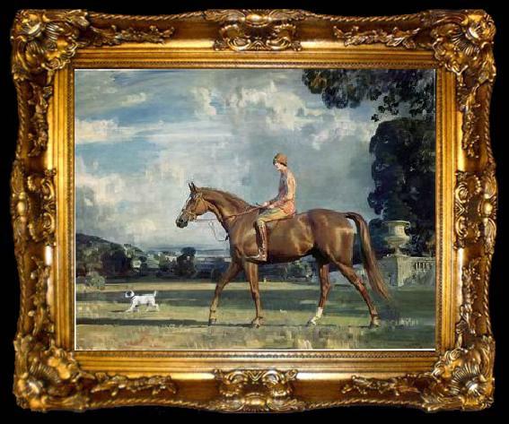 framed  unknow artist Classical hunting fox, Equestrian and Beautiful Horses, 050., ta009-2